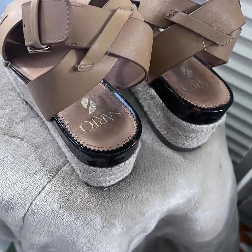 SARTO By Franco Sarto Tan Espadrille Shoes - Picture 6 of 13